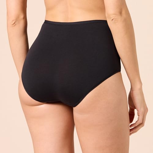 Amazon Essentials Culotte Taille Haute en Coton Femme Lot de 6 Culottes Hautes pour Femme Huitres en Coton 6 Pièces Basi