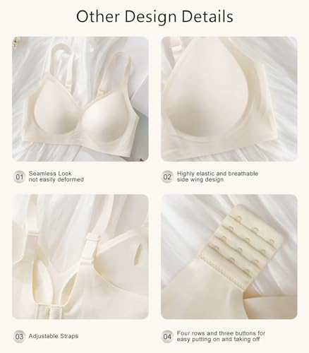 Soutien-Gorge Push Up Respirant Yoga sans Armature et Coussinets Amovibles