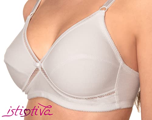 Istintiva Valeria - soutien-gorge en coton 100% sans armatures | pour femmes actives | tout au long de la journée