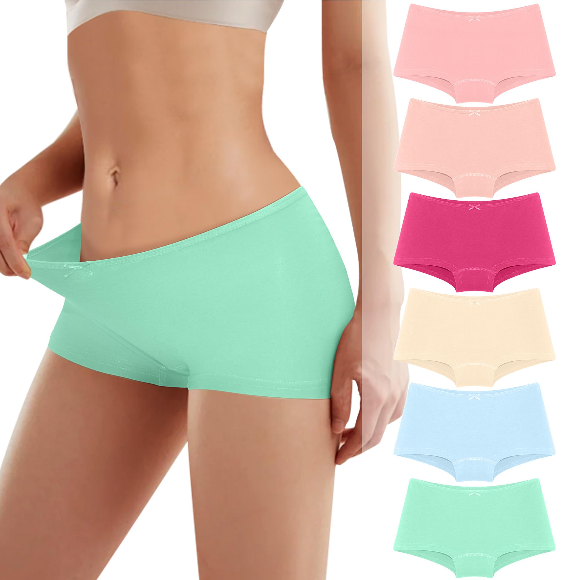Lakpoau Culotte Femme Élastique Étirée Ventre Plat Lot de 6