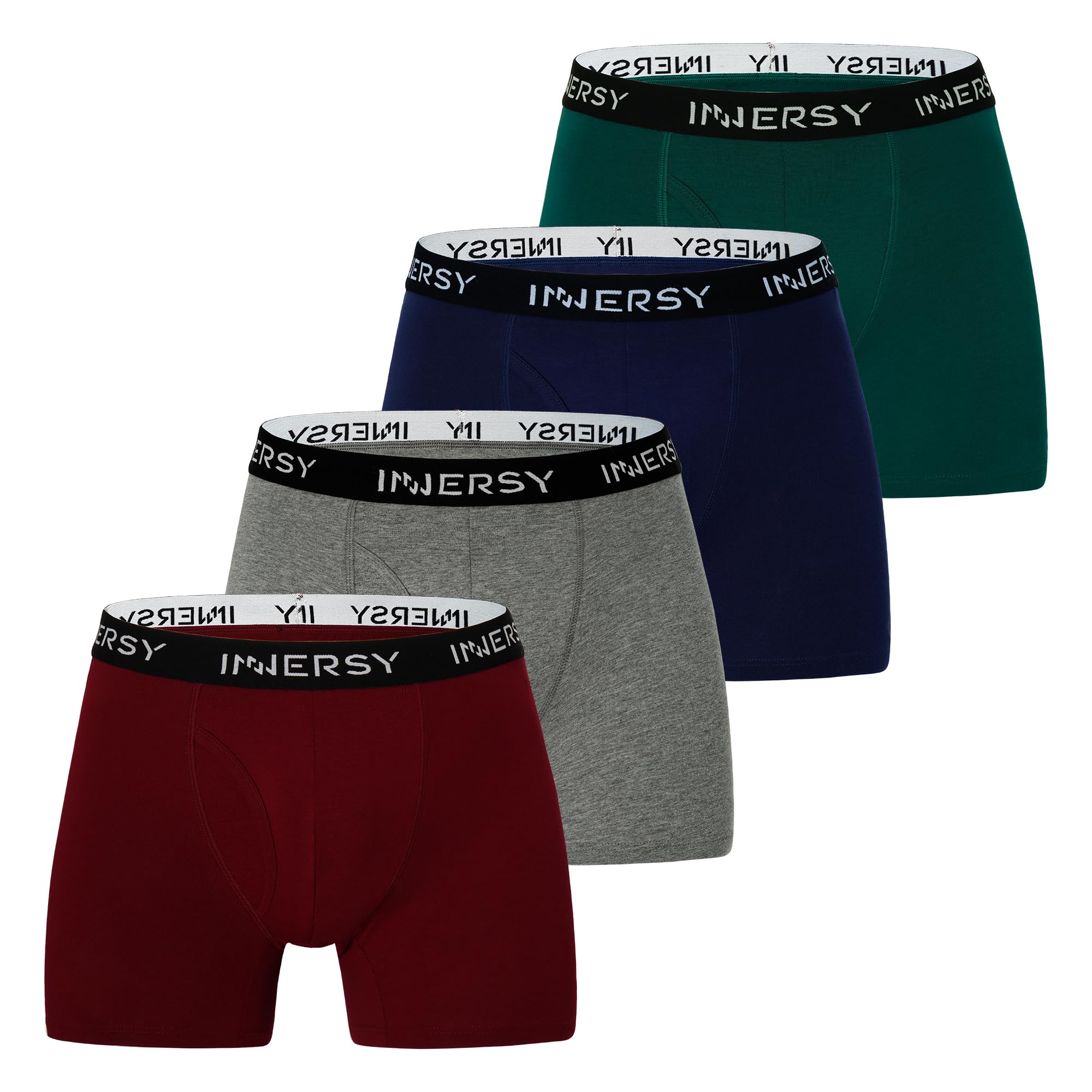 INNERSY Caleçons Homme Coton Stretch Confortables Lot de 4 - Couverture sous-vêtements - OEKO-TEX STANDARD 100